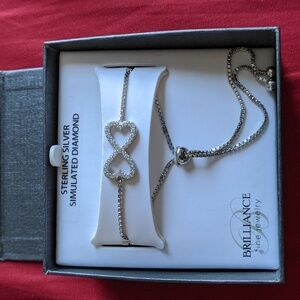 Brilliance Sterling Silver Simulated Diamond Bracelet